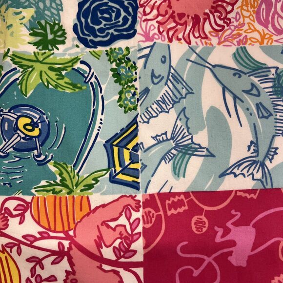 Vintage‎ Y2K Lilly Pulitzer White Label Animals Patchwork Pencil Skirt Sz 8 - Picture 10 of 12